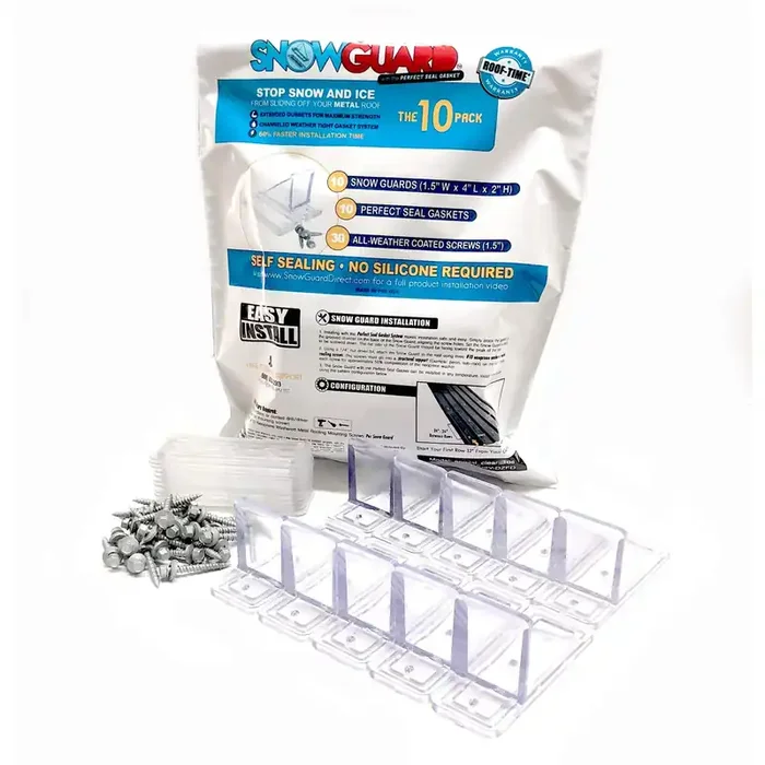 (10 Pack) Snow Guard With Perfect Seal Gasket And Screws Gutter Guards For Metal Roof Roofing