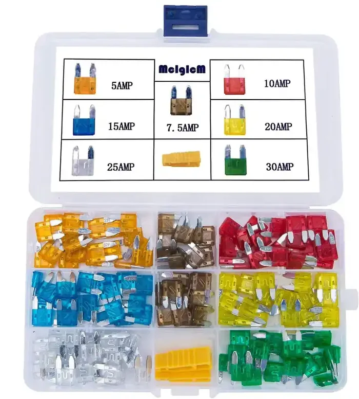 140 Pcs – Mcigicm Car Mini Blade Atm Fuse Assortment, 5A 7.5A 10A 15A 20A 25A 30A Mini Fuse