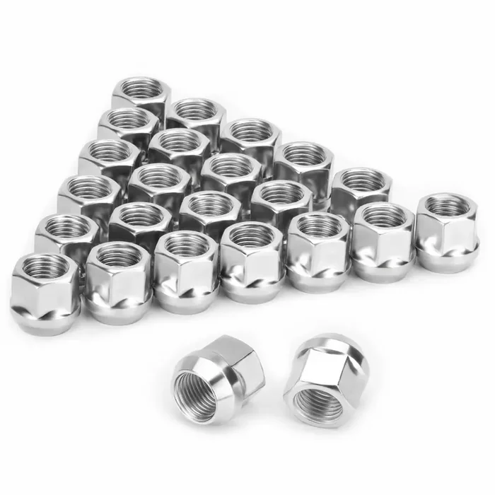 14Mmx2 Zinc Aftermarket Wheel Lug Nuts, 24 Pcs M14X2 Open End Cone Seat Bulge Acorn One-Piece Lug Nuts, For 2000-2014 F-Ord F-15