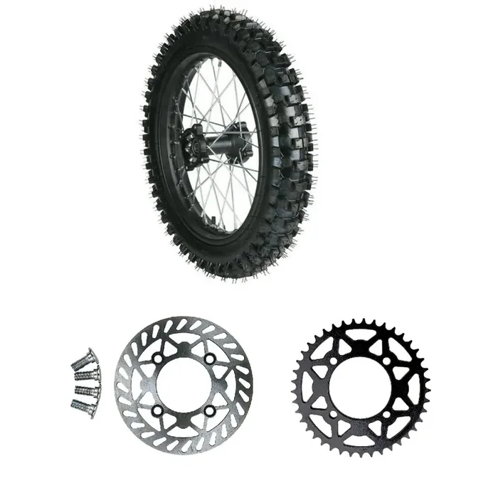 16‘ Rear Wheel Tire Assembly Includes Brake Rotor And 428 Sprocket For Dirt Pit Bike 90/100-16 125Cc 140Cc 150Cc Apollo Rxf 150 Ssr Xr Crf Taotao (16 Inch)