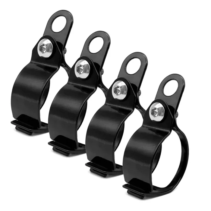 2 Pairs Aluminium Alloy Motorcycle Fork Indicator Brackets, Universal Motorcycle Turn Signal Light Indicator Blinker Mount Bracket, 30-43Mm Metal Fork Relocation Clamps Brackets