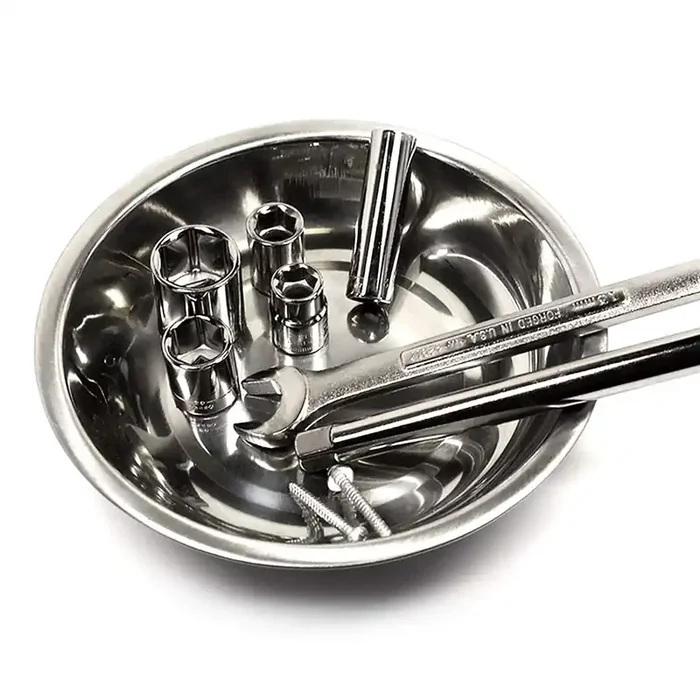 2 Pieces Of 6‘‘ Stainless Magnetic Tray W/Strong Magnets For Tools & Hardware Magnetic Tool Tray Or Organizer For Mechanics &
