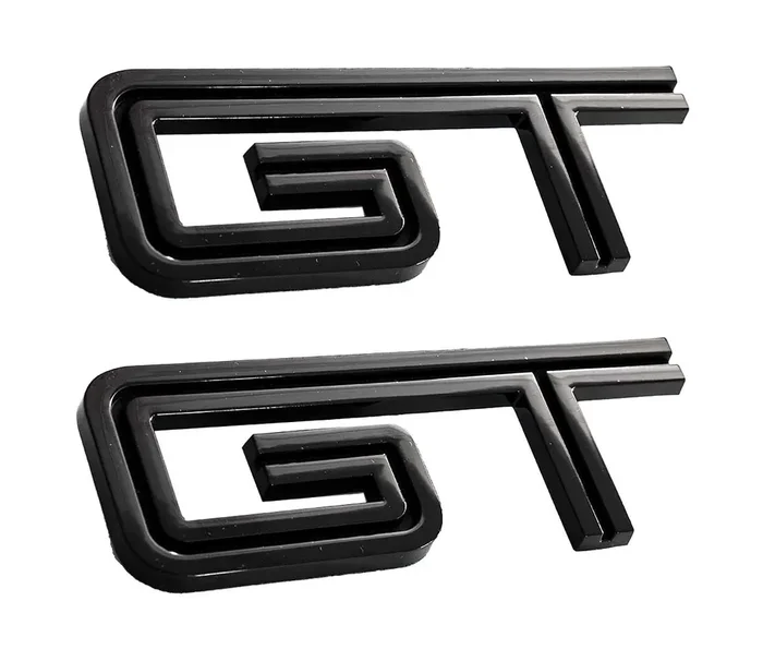 2005-2010 Mustang Gt All Black Emblems 4.5‘‘ Long Pair