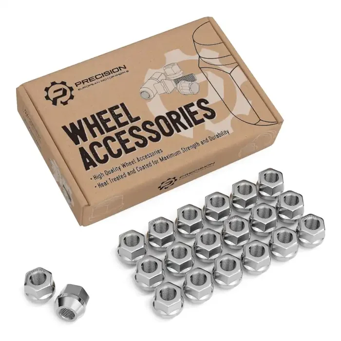 20Pcs Chrome Open End Lug Nuts – 7/16‘‘X20 Threads – 0.81‘‘ Length – Cone Conical Taper Acorn Seat – 19Mm 3/4‘‘ Hex – Compatible