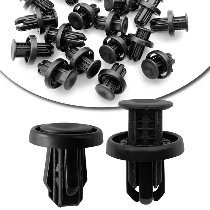 20Pcs Fastener Rivet, Rear Front Bumper Cover Fender Grille Under Cover Push-Type Retainer Clip Compatible With Honda Acura Civic 91505-Tm8-003, Black