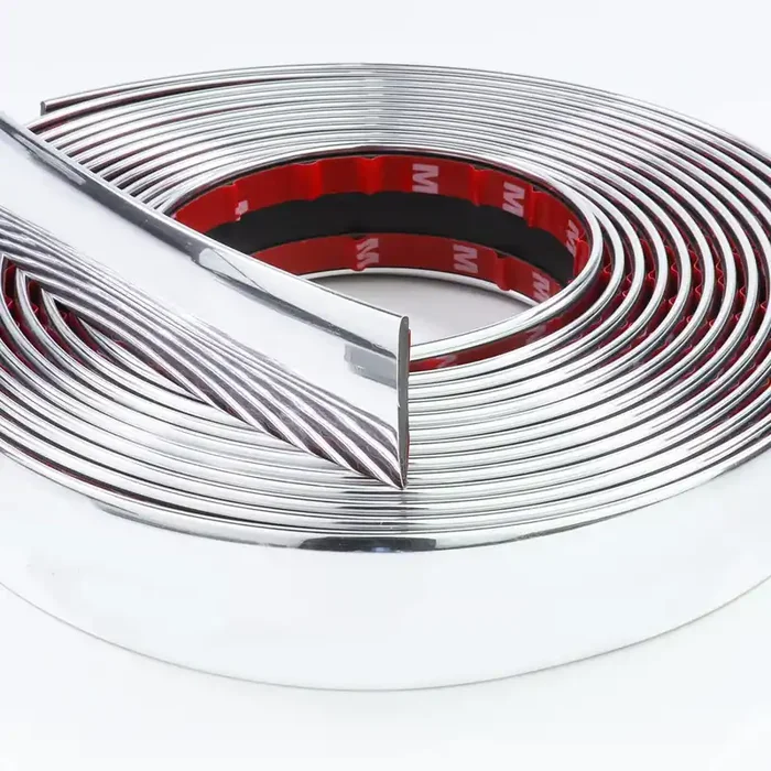 25Ft Automotive Chrome Trim Molding 1-3/16‘‘(30Mm) Wide Universal Car Side Moulding Trim(Self Adhesive) Uv Protected Scratch-Pro