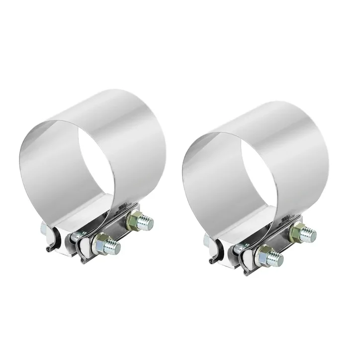 3.5 Inch 3.5‘ Butt Joint Exhaust Band Clamp Sleeve Stainless Steel 2Pcs