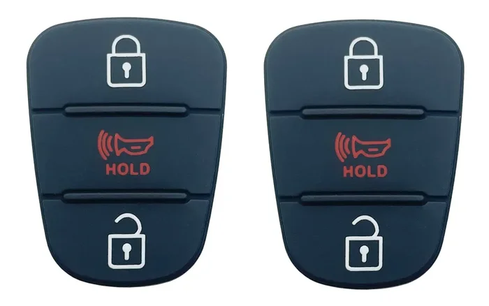 3 Buttons Car Remote Fob Case Key Fob Rubber Button Pad Insert Keypad Replacement Fits For Kia Soul 2010-2013 Kia Rio Sportage 2
