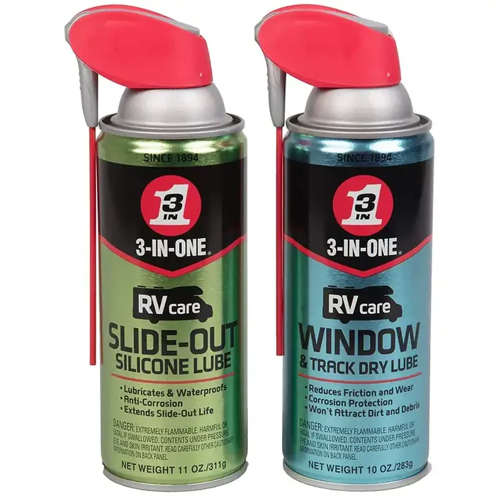 3-In-One Rvcare Slide Out Silicone, 11 Oz. And Rv Care Window & Track Dry Lube