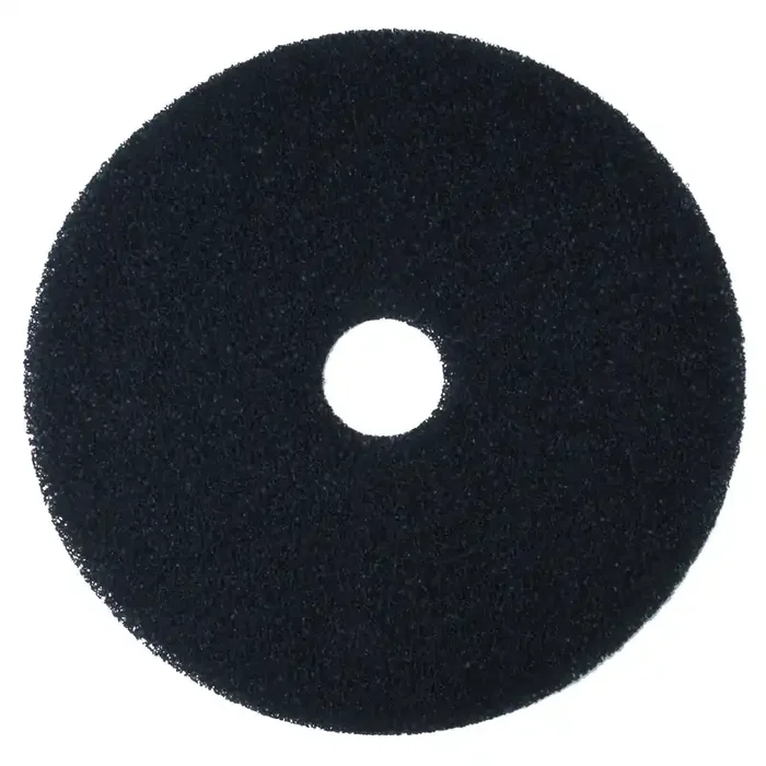 3M Black Stripper Floor Pad 7200, 16‘‘, Used With Water-Based Floor Finish Stripping Solutions, Remove Soiled Floor Finishes And