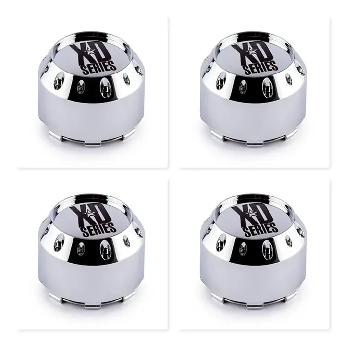 4 Pack Kmc Xd Series 464K106 Chrome Wheel Center Cap 6 Lug