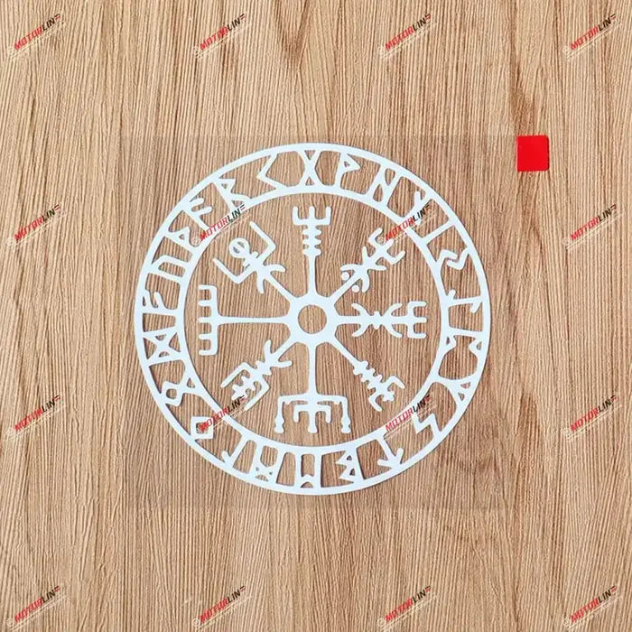 6‘‘ White Vegvisir Viking Runic Compass Decal Sticker Viking Odin Norse Vinyl