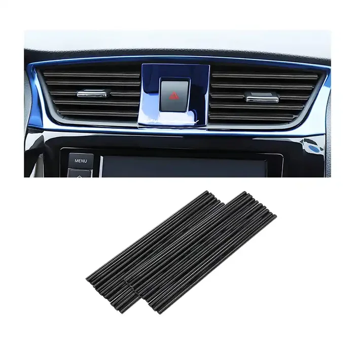 8Sanlione Car Air Conditioner Decoration Strip, Universal Waterproof Bendable Pvc Air Vent Outlet Trim Decoration, Suitable For