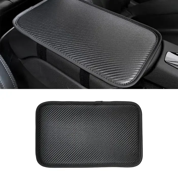 8Sanlione Leather Center Console Cushion Pad, 11.4‘‘X7.4‘‘ Waterproof Armrest Seat Box Cover Fit For Most Cars, Vehicles, Suvs,
