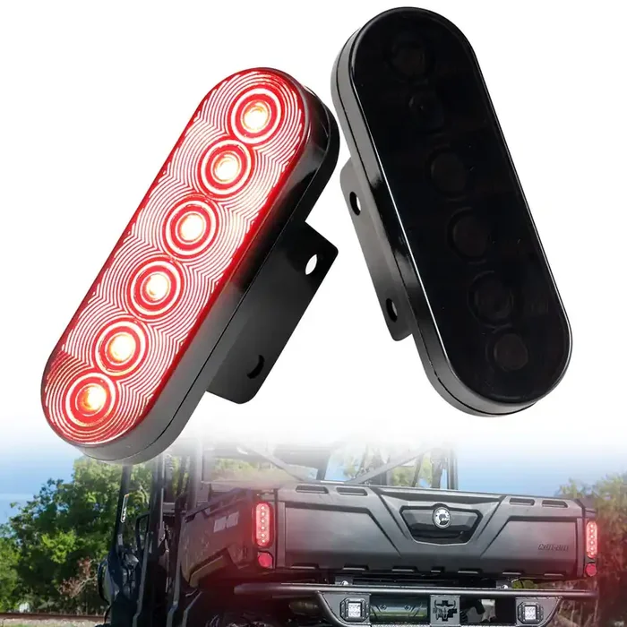 A & Utv Pro Defender Led Tail Light Kit, Rear Brake Taillights Assembly For 2016-2020 Can Am Defender Max Hd5 Hd8 Hd9 Hd10 Stop Lamps Accessories, Replace Oem 710004257, Smoked, 2Pcs