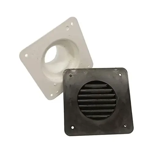 A.A Battery Box Vent System – Black – Louver Cover And Cone Plate – Rv‘S, Campers, Trailers, Motorhome Repair (Complete Vent System, Black)