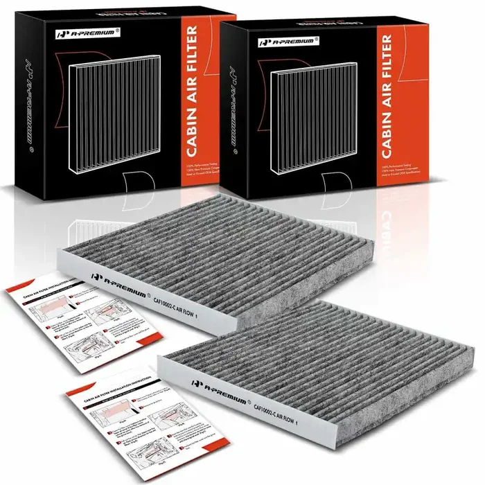 A-Premium 2-Pc Cabin Air Filter With Activated Carbon Compatible With Hyundai Ioniq & Kia Niro 2017-2022, L4 1.6L, Replace 9713