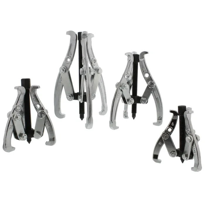 Abn 3-Jaw Gear Puller 4-Piece Set – 3In, 4In, 6In, 8In – Removal Tool Kit For Slide Gears, Pulley, And Flywheel