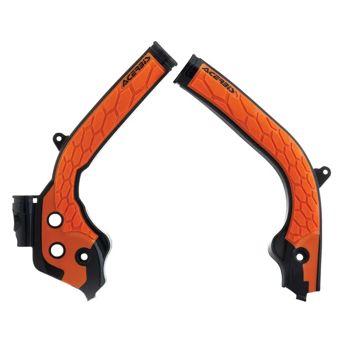 Acerbis X-Grip Frame Guards Black/16 Ktm Orange For Ktm 450 Sx-F Factory Edition 2014-2017
