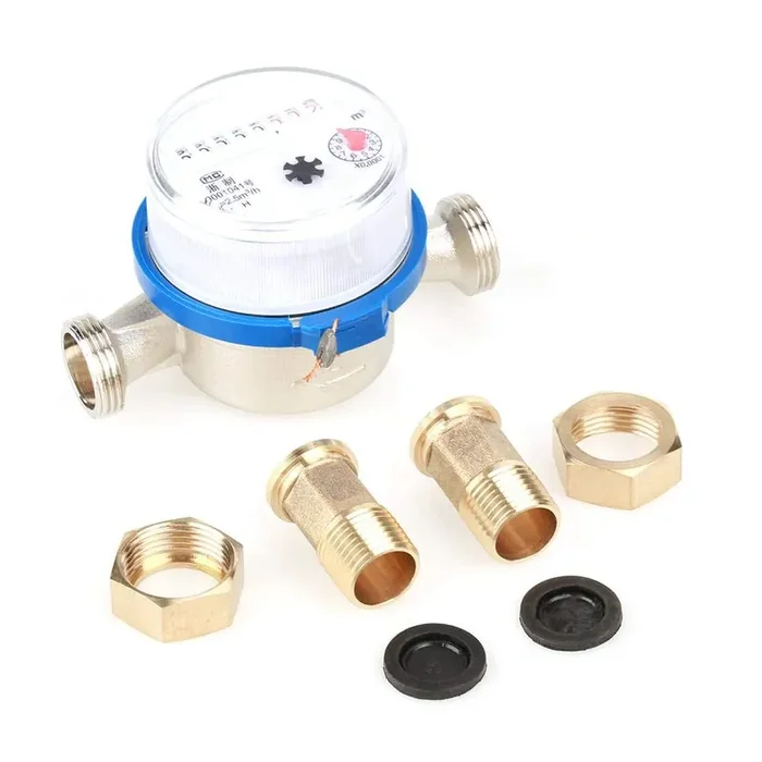 Acogedor Water Meter Flow House And Garden, 15Mm 1/2‘ Plastic Cold Water Meter, Single Water Flow Dry Table Measuring Tools