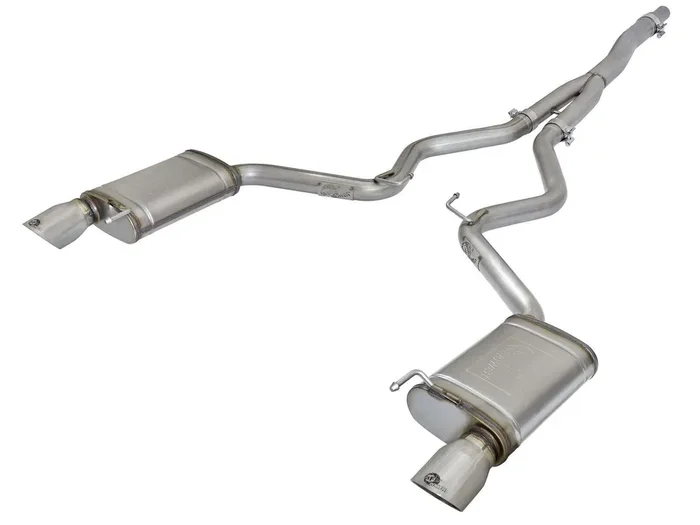 AFE MACH Force-Xp Cat-Back Exhaust System w/ Polished Tip (2015-2021 Mustang) – 49-33084-P