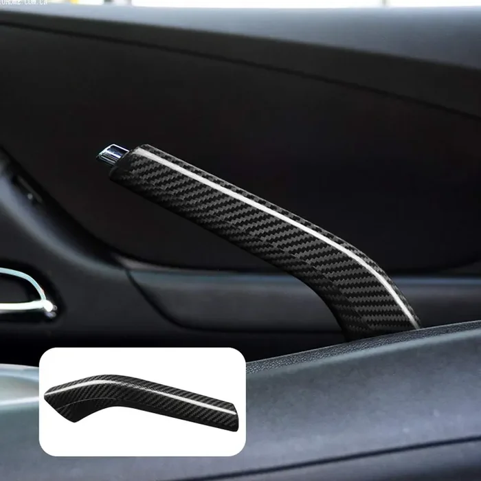 Airspeed Carbon Fiber Car Handbrake Cover Parking Grip Handle Lever Sleeve Protector For Chevrolet Camaro 2010-2015 Accessories