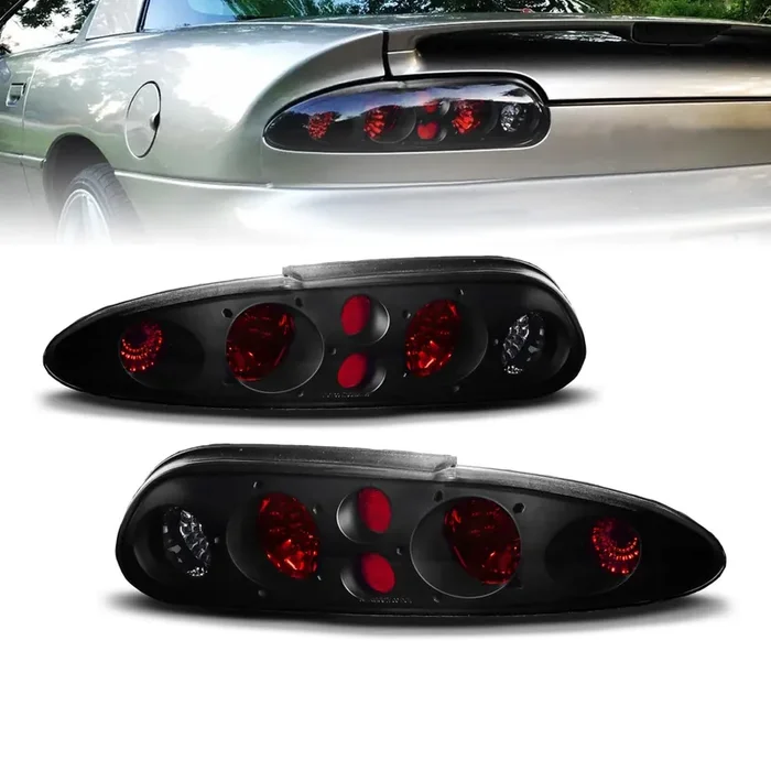 Amerilite Black Smoke Replacement Brake Taillights Set For Chevy Camaro – Passenger And Driver Side