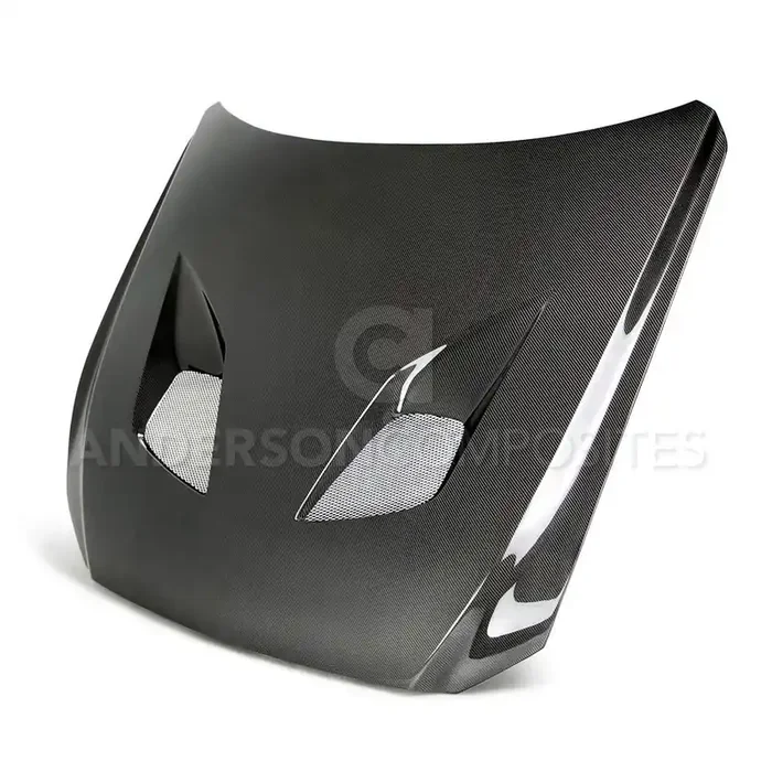 Anderson Composites Type TT Double-Sided Carbon Fiber Hood – 2015–2017 Mustang GT / EcoBoost / V6 (AC-HD15FDMU-TT-DS)