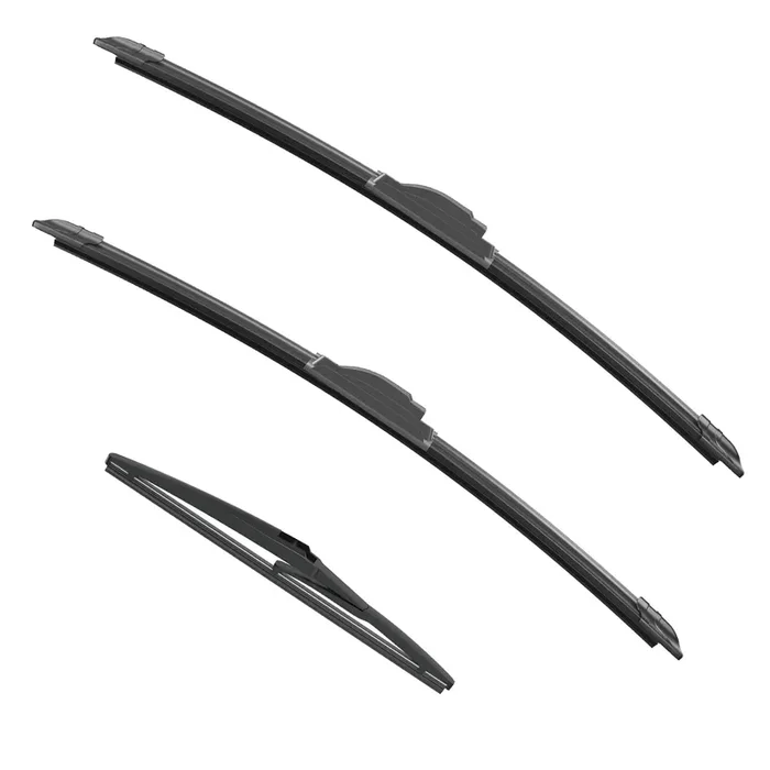 Anikluim 24‘‘+14‘‘ Wiper Blades With 12‘‘ Rear Wiper Blade Set Replacement For 2012-2019 Fiat 500 Windshield Wipers Original Fac