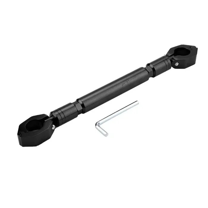 Aramox Motorcycle Balance Bar, Universal 22Mm Aluminum Alloy Cross Bar Handlebar Motorbike Reinforce Lever Accessories (Black)