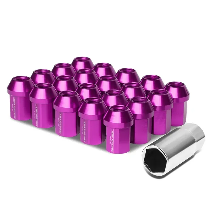 Auto Dynasty 20Pcs M12X1.5 25Mmx35Mm Aluminum Closed-End Lug Nuts+Extension Adapter (Purple)