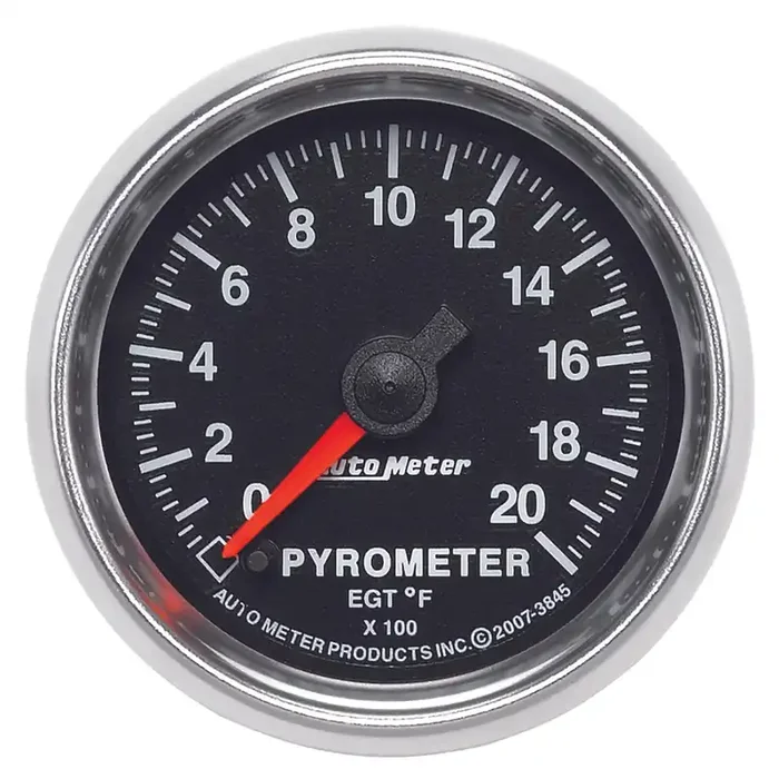 Auto Meter GS Series 2 1/16″ 0-2000 deg. Pyrometer Gauge