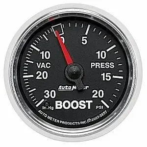 Auto Meter GS Series 2 1/16″ -30/+20 Boost Gauge