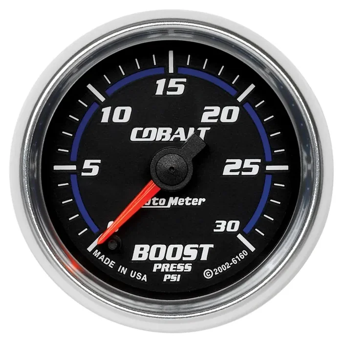 Autometer Cobalt Series 2 1/16″ Electric 0-30 PSI Boost Gauge