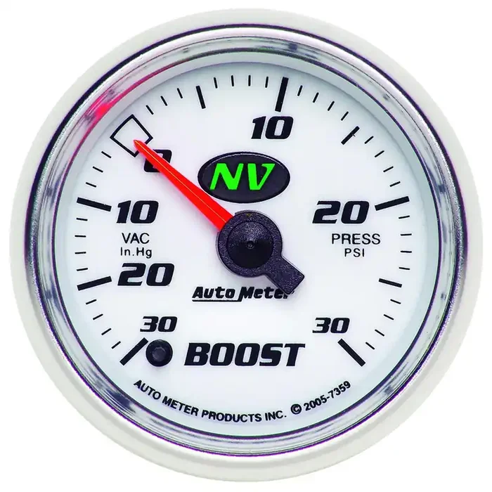 Autometer NV Series 30 In. Hg/30 Psi Boost/Vacuum Gauge