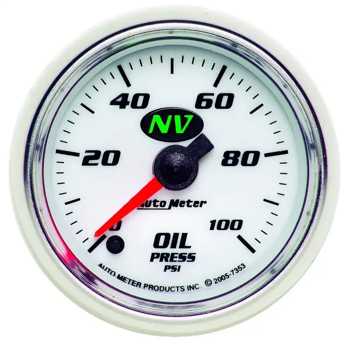 Autometer NV Series Electric 0-100 Psi Oil Pressure Gauge