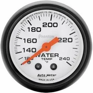 Autometer Phantom Series 2 1/16″ 120-240 deg Water Temp. Gauge