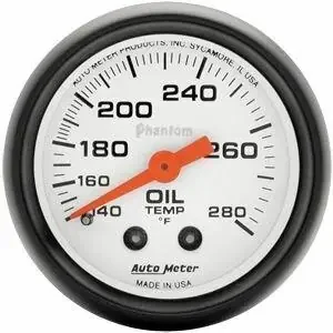 Autometer Phantom Series 2 1/16″ 140-280 deg Oil Temp. Gauge