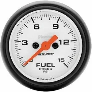 Autometer Phantom Series Electric 2 1/16″ 0-15 PSI Fuel Pressure