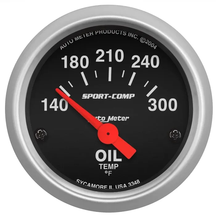 Autometer Sport Comp 2 1/16″ Electric 140-300deg Oil Temp. Gauge