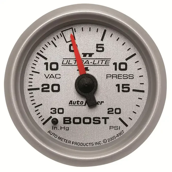 Autometer Ultra-Lite II Series 2 1/16″ -30/+20 Boost/Vac Gauge
