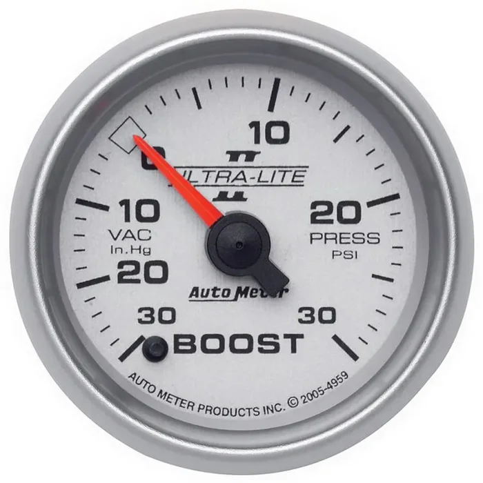 Autometer Ultra-Lite II Series 2 1/16″ -30/+30 Boost/Vac Gauge