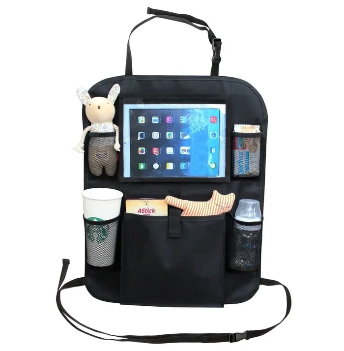 Automuko Car Organizer Ipad And Tablet Holder With Car Seat Organizer – Touch Screen Pocket For Android & Ios Tablets Up To 9.5‘