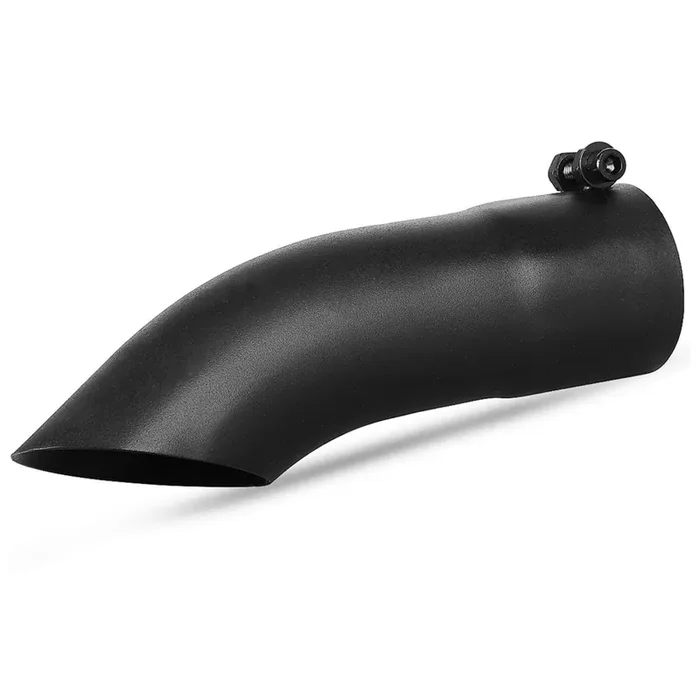 Autosaver88 2.5 Inch Inlet Black Exhaust Tip, 2.5‘ Inlet 2.5‘ Outlet 9‘ Overall Length Stainless Steel Turn Down Exhaust Tips Powder Coated Finish Tailpipe