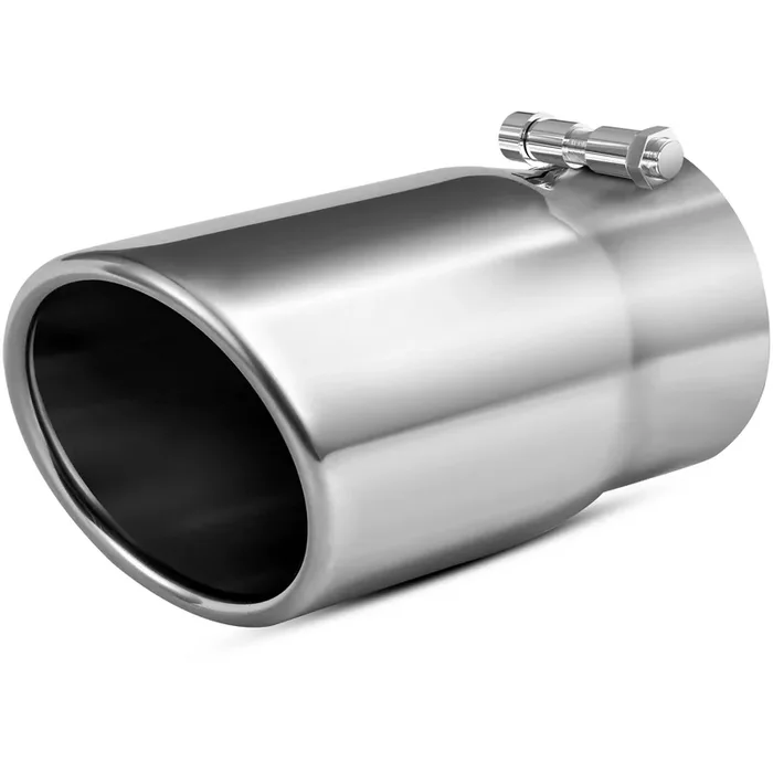 Autosaver88 2.5 Inch Inlet Exhaust Tip, 2.5‘‘ Inlet 3‘‘ Outlet 6‘‘ Overall Length Chrome Polished Stainless Exhaust Pipe Tip For