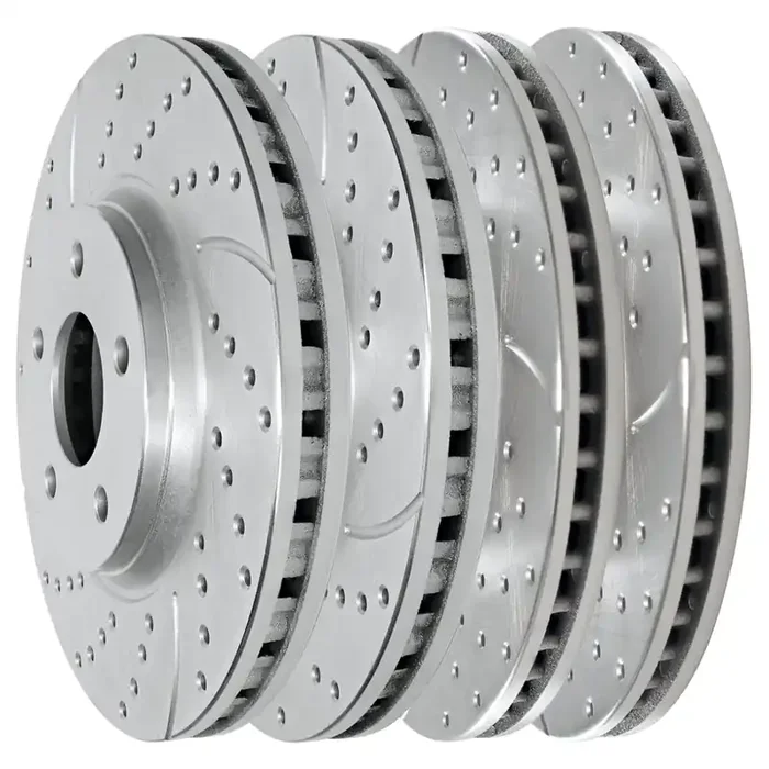 Autoshack Front And Rear Drilled Slotted Rotors Set 4 Replacement For 2011-2022 Jeep Grand Cherokee Dodge Durango 3.0L 3.6L 5.7L 6.4L V6 Awd Rwd Vented Rotor Diameter Front 350Mm; Rear 330 Mm Brkpk365