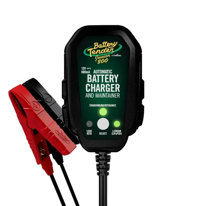 Battery Tender Junior 12V, 800Ma Battery Charger And Maintainer For Lead Acid And Lithium Batteries – Switchable Battery Charger For Powersports – 022-0199-Dl-Wh