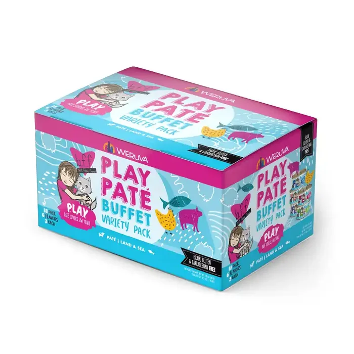 Bff Play – Best Feline Friend Pata Lovers, Aw Yeah, Blue Pata Buffet Variety Pack, 28Oz Can (Pack Of 18)
