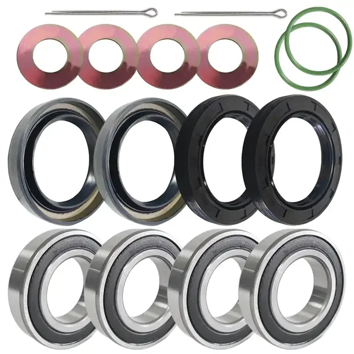 Biglknm Front Wheel Bearing Seal Kits For Yamaha Rhino 450 660 700 Grizzly 400 450 Big Bear 350 400 Kodiak 400 450 Wolverine 350 400 Repalce 93106-38046-00/90201-16804-00