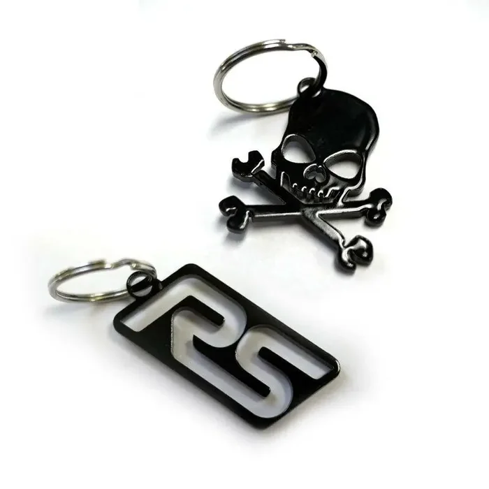 BKR Motorsports Stainless Key Chain Ring (Black Coated)